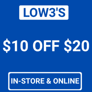 Lowes $10 Off $20 Online & In-Store