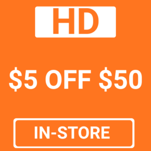 Home Depot $5 Off $50 In-Store