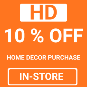 Home Depot 10% Off Home Decor – Online Only